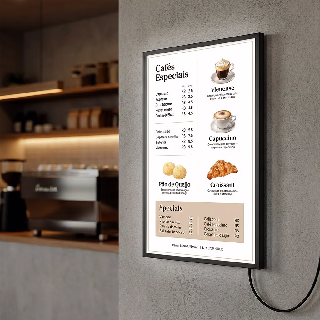 Display Backlight A3 Mockup